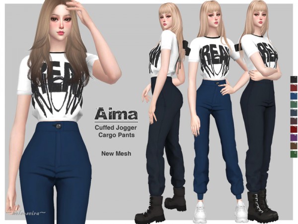  The Sims Resource: AIMA   Cargo Pants by Helsoseira
