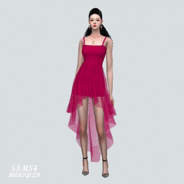  SIMS4 Marigold: BB Wedding Mini Dress V2
