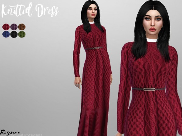 The Sims Resource: Knitted Dress by Roynaa • Sims 4 Downloads