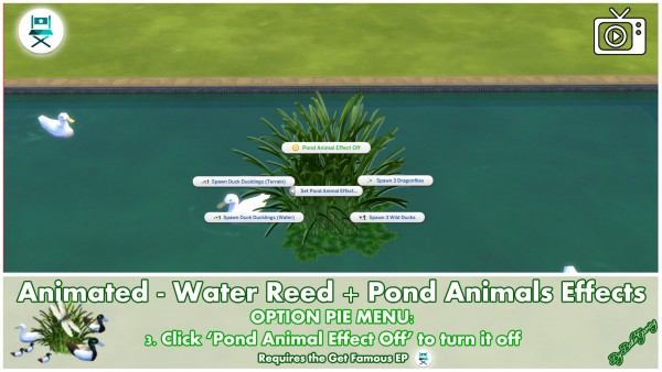  Mod The Sims: Animated   Water Reed + Pond Animals Effects by Bakie