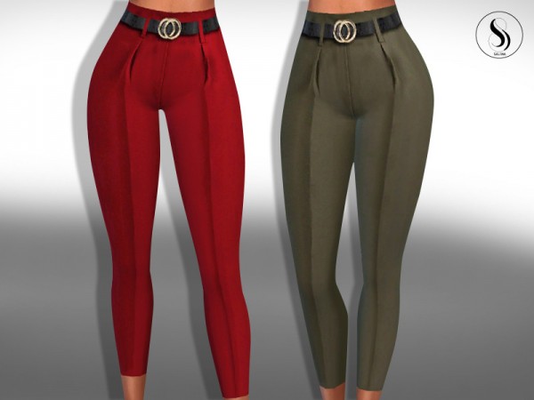  The Sims Resource: Cotton Pants with Belt by Saliwa