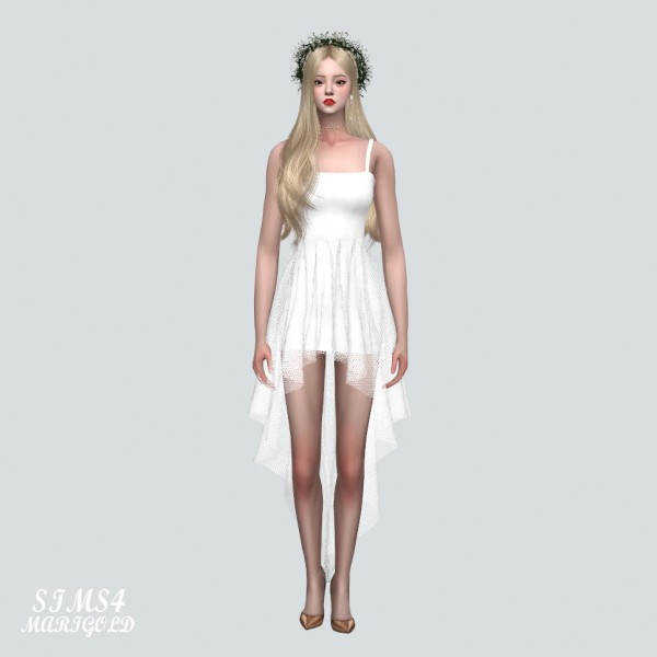 SIMS4 Marigold: BB Wedding Mini Dress V2