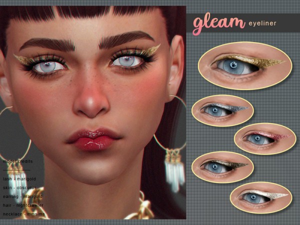  The Sims Resource: Gleam Eyeliner by Screaming Mustard