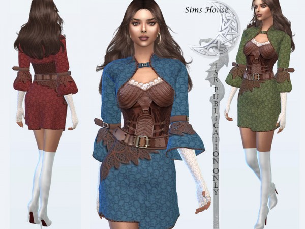  The Sims Resource: Magicians suit with a short skirt and a short jacket by Sims House