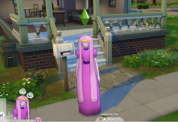  Mod The Sims: Princes Bubblegums Head, Hair and Dress by swordX