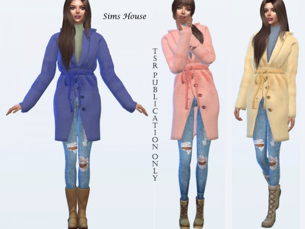  The Sims Resource: Womens short coat with a hood by Sims House