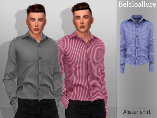 The Sims Resource: Belaloallure Alister shirt by belal1997 • Sims 4 ...