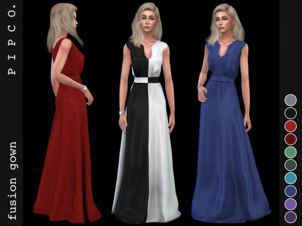  The Sims Resource: Fusion gown by Pipco