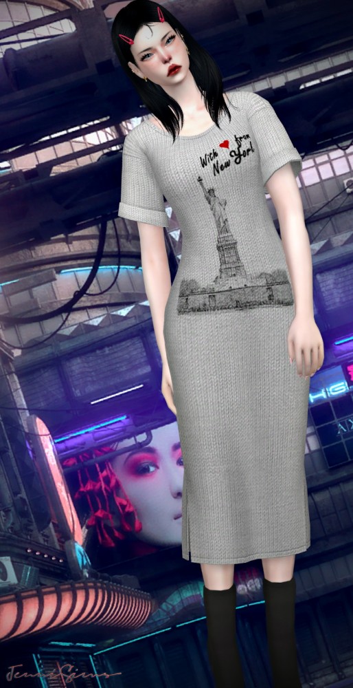  Jenni Sims: Dress Base Game Compatible