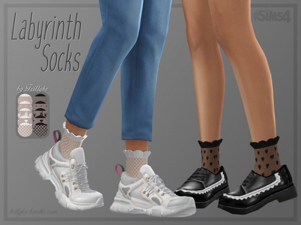  The Sims Resource: Labyrinth Socks by Trillyke