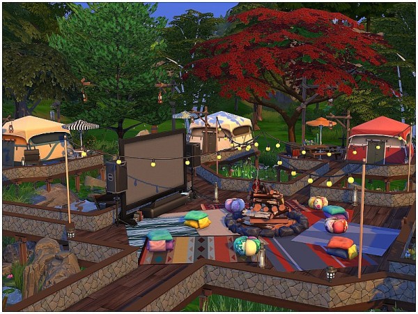  The Sims Resource: Cinema Camping by lotsbymanal
