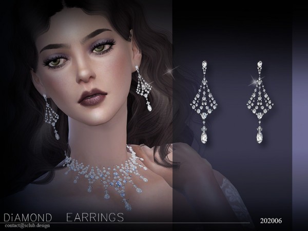  The Sims Resource: Earrings LL 202006 by S Club