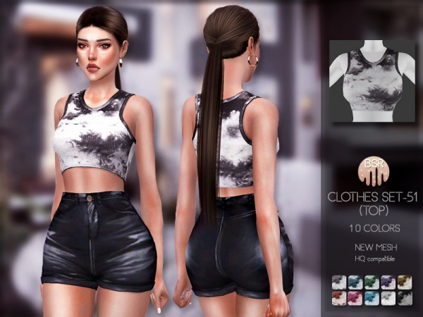 The Sims Resource: Clothes SET-51 Top by busra-tr • Sims 4 Downloads