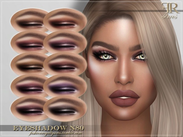  The Sims Resource: Eyeshadow N80 by FashionRoyaltySims