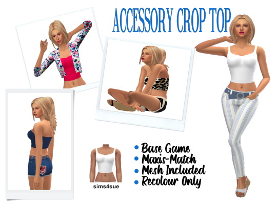  Sims 4 Sue: Accessory crop top