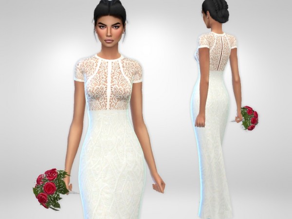  The Sims Resource: Anya Wedding Dress by Puresim