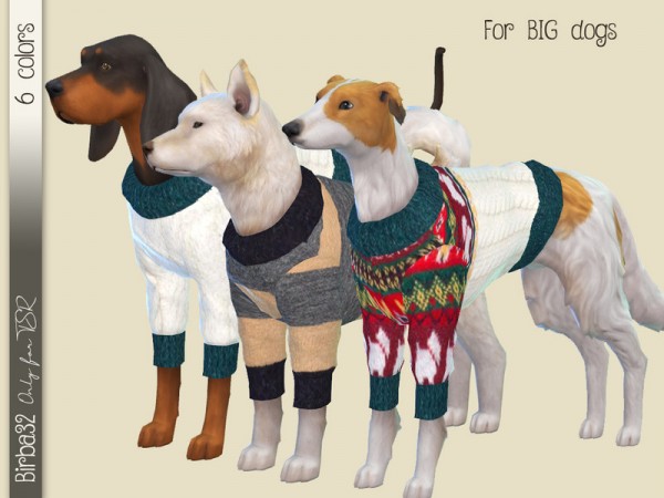  The Sims Resource: Wool sweater for dogs by Birba32