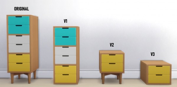  Mod The Sims: Tiny Living Dresser mesh edit by therealmofsimblr