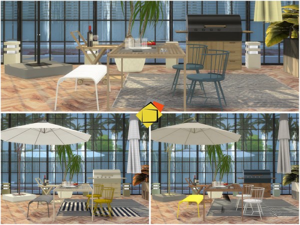  The Sims Resource: Highwood Outdoor Dining by Onyxium