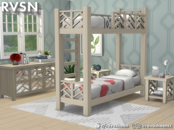  The Sims Resource: Thats What She Bed   Bunk Bed Series by RAVASHEEN