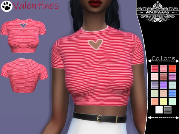  The Sims Resource: Heart Cut Out Top by MsBeary