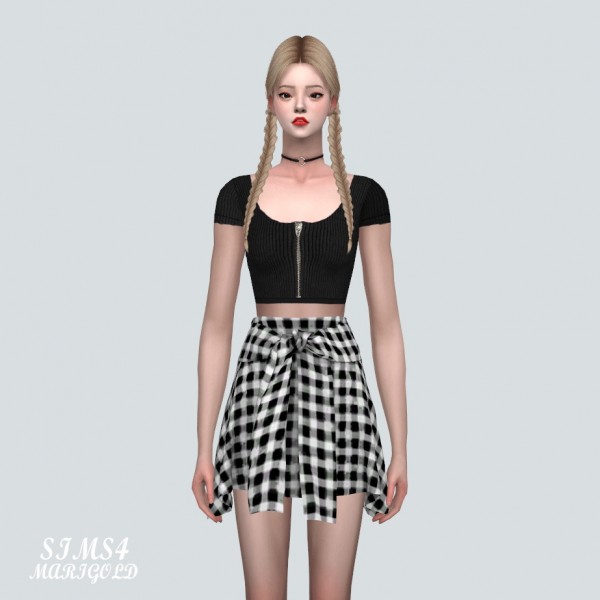  SIMS4 Marigold: AA Tied Mini Skirt V2