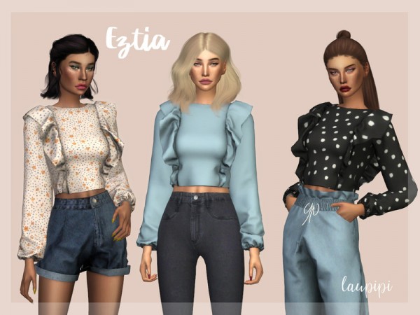  The Sims Resource: Eztia Top by Laupipi