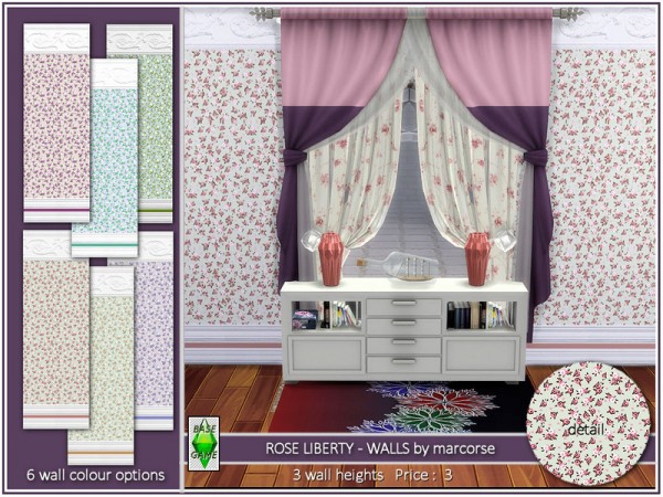  The Sims Resource: Rose Liberty   Walls by marcorse