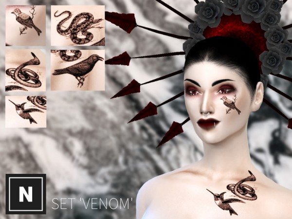  The Sims Resource: Venom tattoo set by networksims