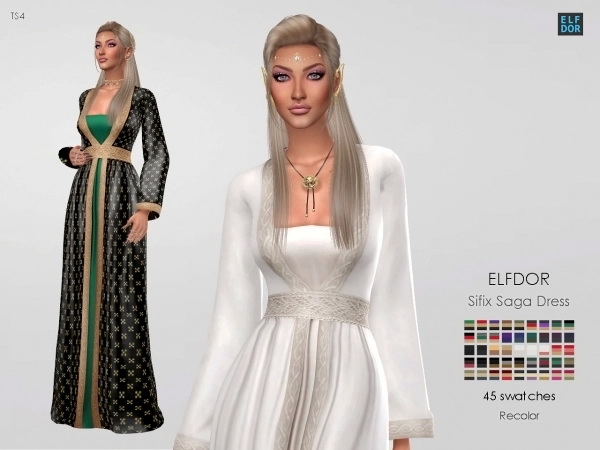  Elfdor: Sifix`s Saga Dress Recolored