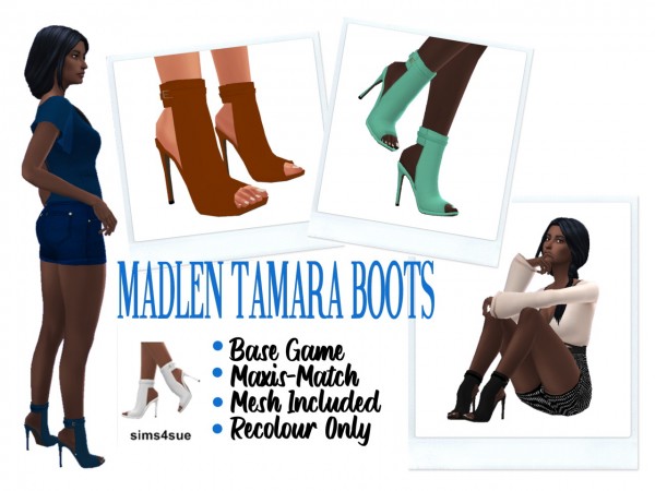  Sims 4 Sue: Madlen`s Tamara Boots recolored