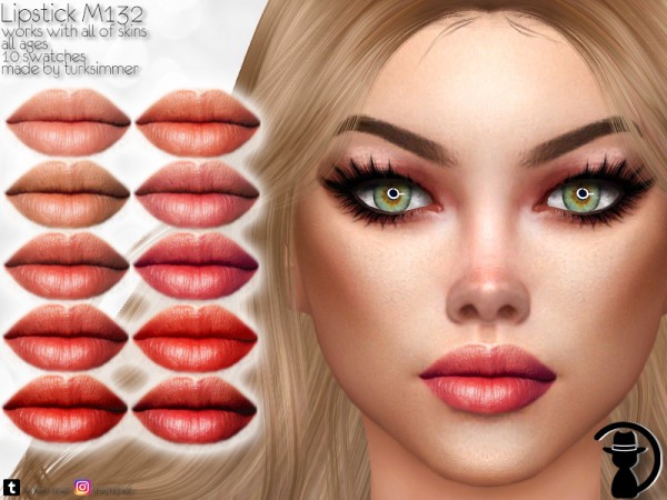  The Sims Resource: Lipstick M132 by turksimmer