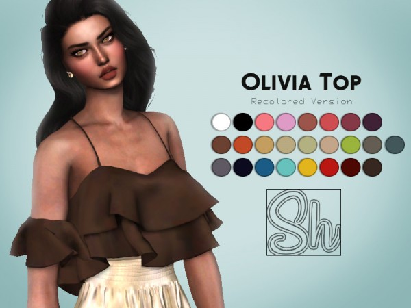  The Sims Resource: Olivia top recolored by Sharareh