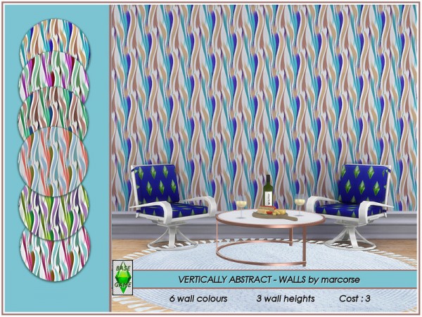  The Sims Resource: Vertically Abstract Walls by marcorse