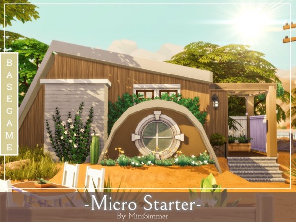  The Sims Resource: Micro Starter House by Mini Simmer