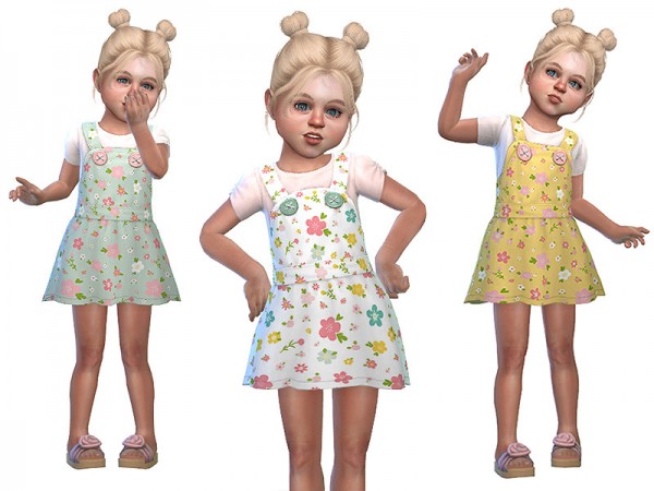  The Sims Resource: Pinafore Dress for Toddler Girls 02 by Little Things
