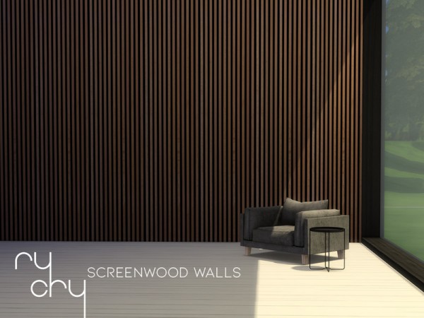  The Sims Resource: RyCrys Screen Wood Walls by rl2802