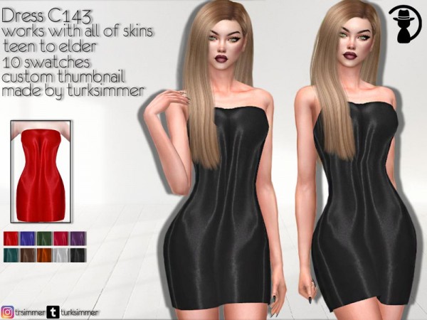  The Sims Resource: Dress C143 by turksimmer