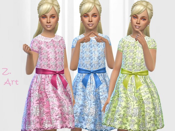 The Sims Resource: Shiny dress for spring by Zuckerschnute20 • Sims 4 ...