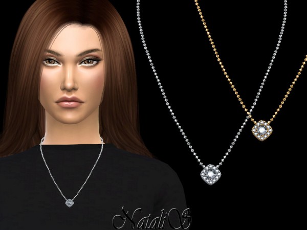  The Sims Resource: Square halo pendant by NataliS