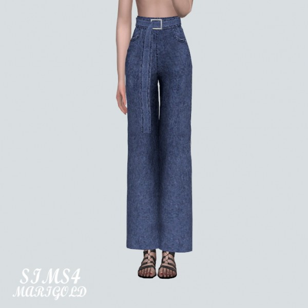  SIMS4 Marigold: Love Long Belt Jeans