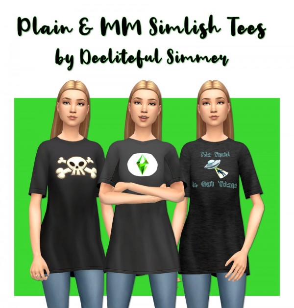 Deelitefulsimmer: Plein Tees • Sims 4 Downloads