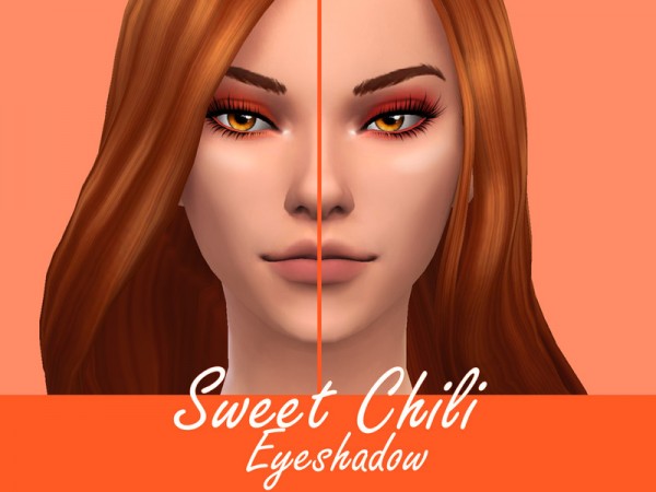  The Sims Resource: Sweet Chili Eyeshadow by Sagittariah