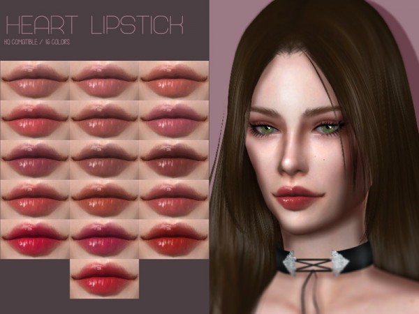  The Sims Resource: Heart Lipstick by Lisaminicatsims