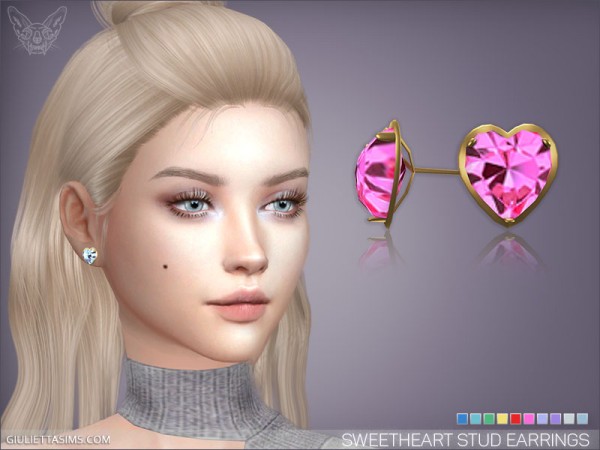  Giulietta Sims: Sweetheart Stud Earrings