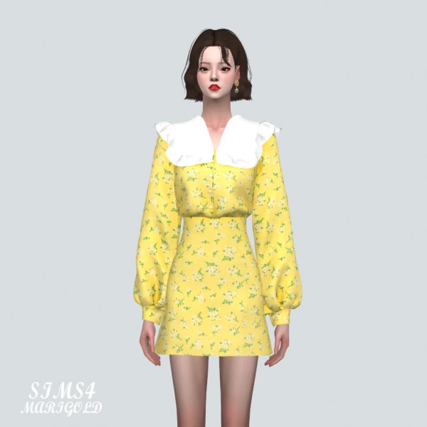  SIMS4 Marigold: A Spring Mini Dress