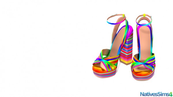  Natives Sims: Multicolored Sandals recolor