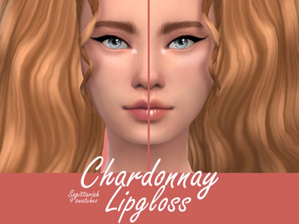  The Sims Resource: Chardonnay Lipgloss by Sagittariah