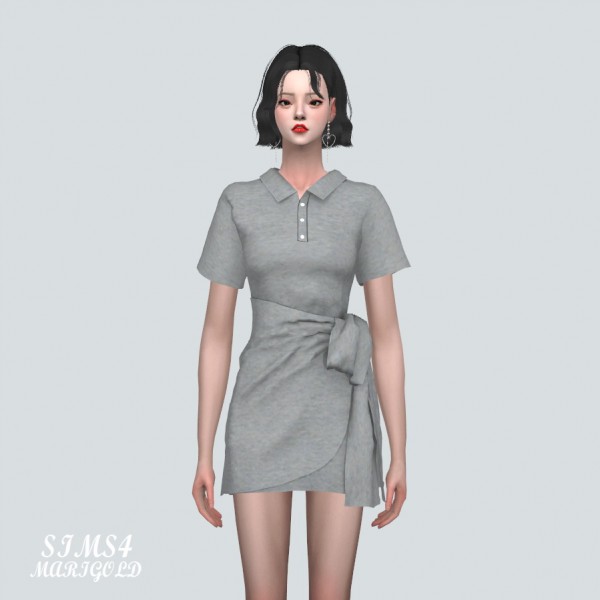  SIMS4 Marigold: S Tied PK Mini Dress