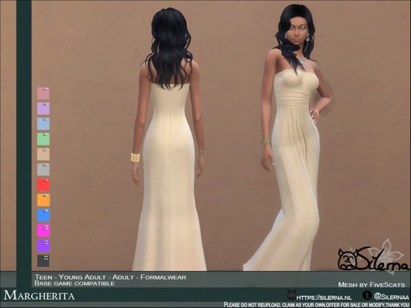  The Sims Resource: Margherita Dress by Silerna